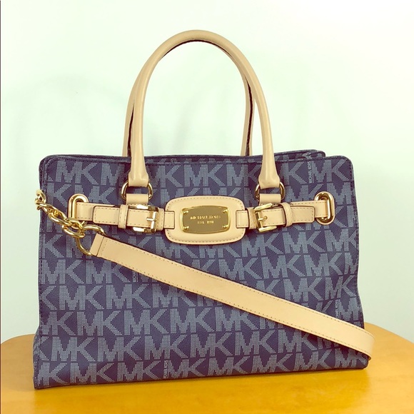 Michael Kors Handbags - Michael Kors 💙 Blue Signature Hamilton Tote Bag